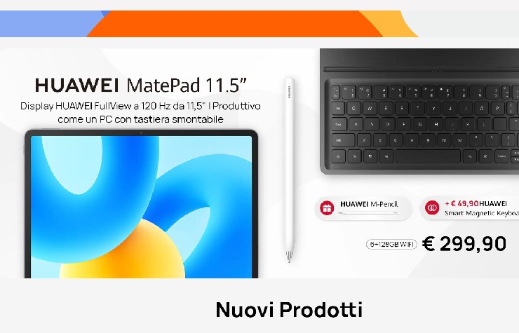 Screenshot dal Huawei Store ufficiale con un tablet in sconto di tipo e-ink