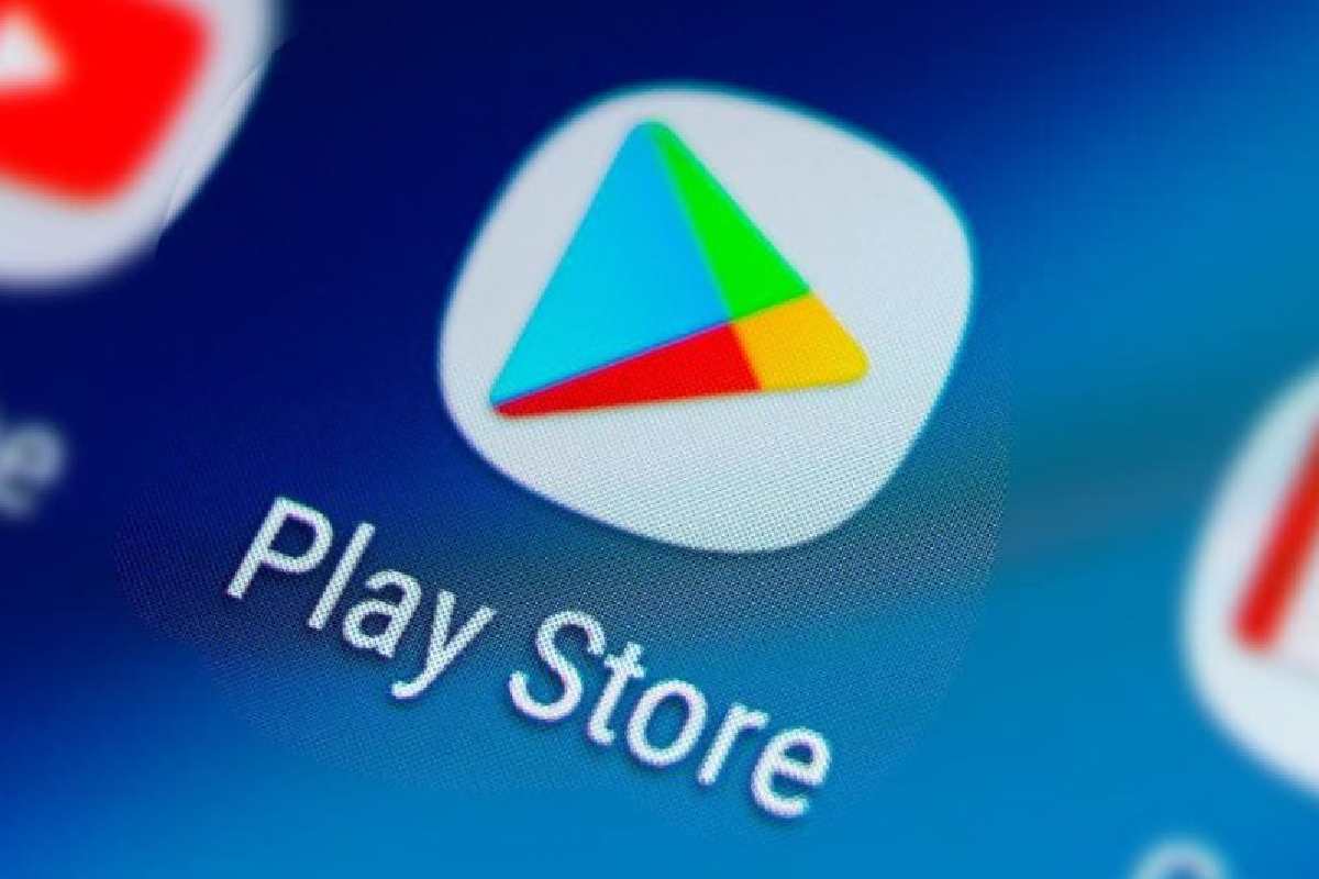 Icona Play Store che si note da un telefono